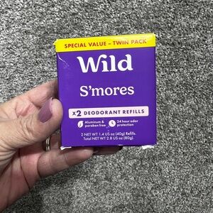 Wild Cosmetics S’mores Deodorant Refills Twin Pack Aluminum Free New